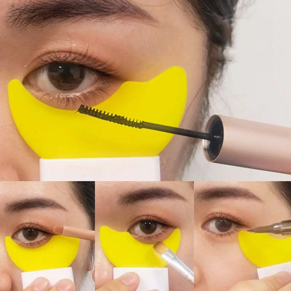 Soft Women Assist Shaping Stencils Makeup Aids Applicator Eyeliner Template Mascara Baffle Beauty Tool Eyeshadow Shaper Pad