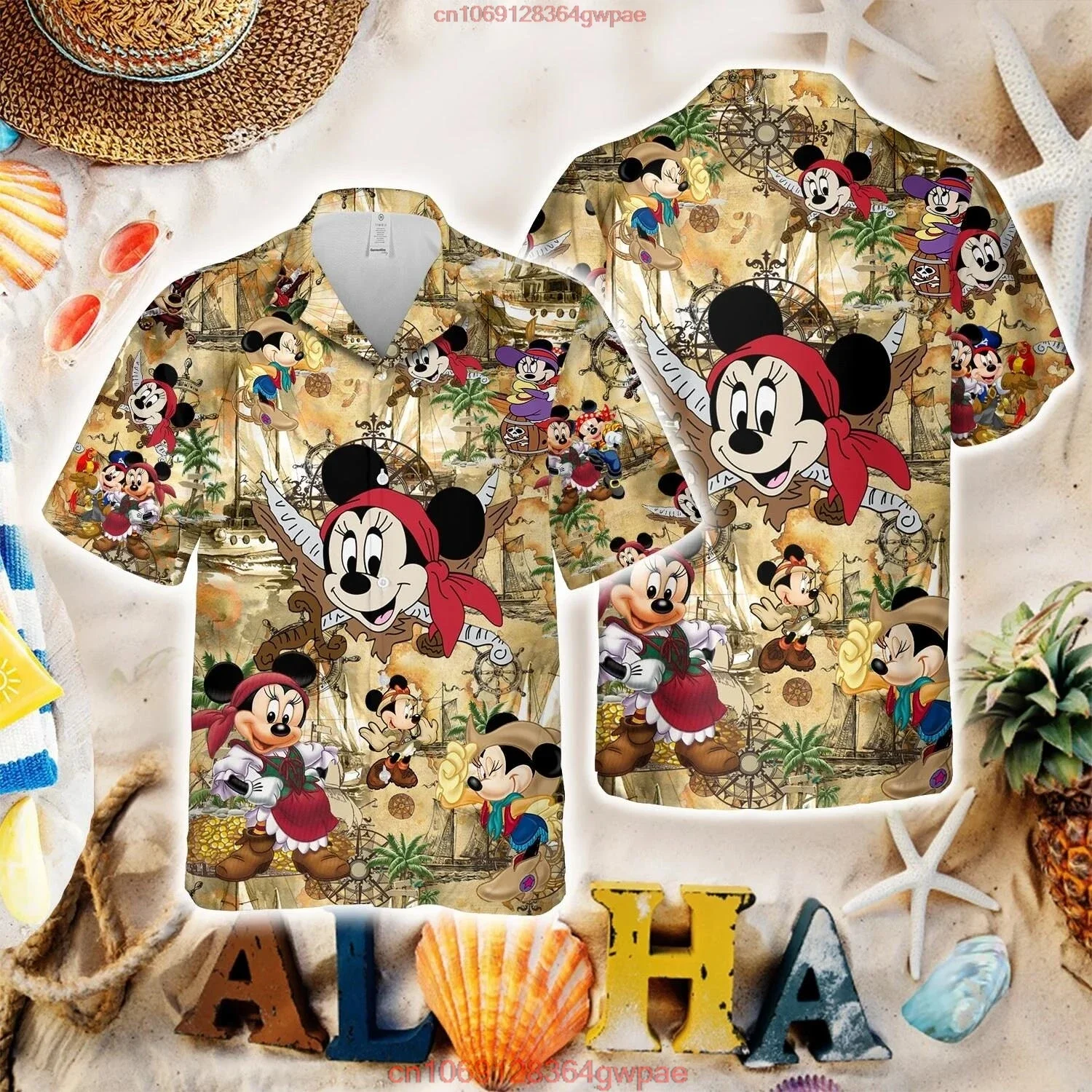 

Летние рубашки Disney, гавайские рубашки с Микки Маусом, мужские рубашки на пуговицах с короткими рукавами, гавайские рубашки Disney, повседневные пляжные рубашки