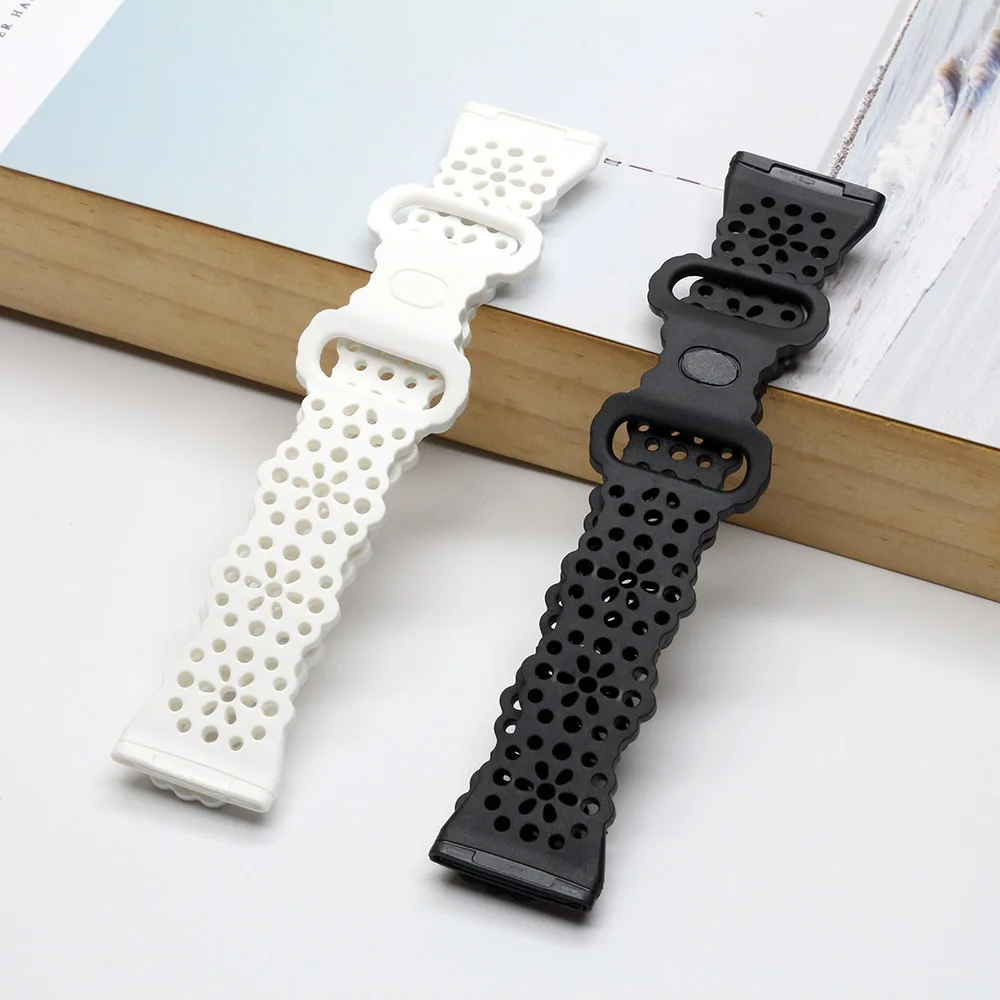 2 Pack Watch Band Strap for Fitbit Sense / Fitbit Versa 3/ Versa 4/ Sense 2 for Women Silicone Versa 4 Replacement Watchband