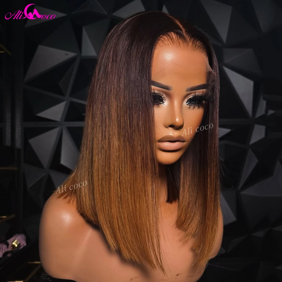 pelucas-de-cabello-humano-tipo-bob-de-10-16''-en-tonos-ombre-marron-y-rubio-miel-peluca-frontal-de-encaje-transparente-13x4-peluca-corta-lisa-de-180-de-densidad-para-mujeres