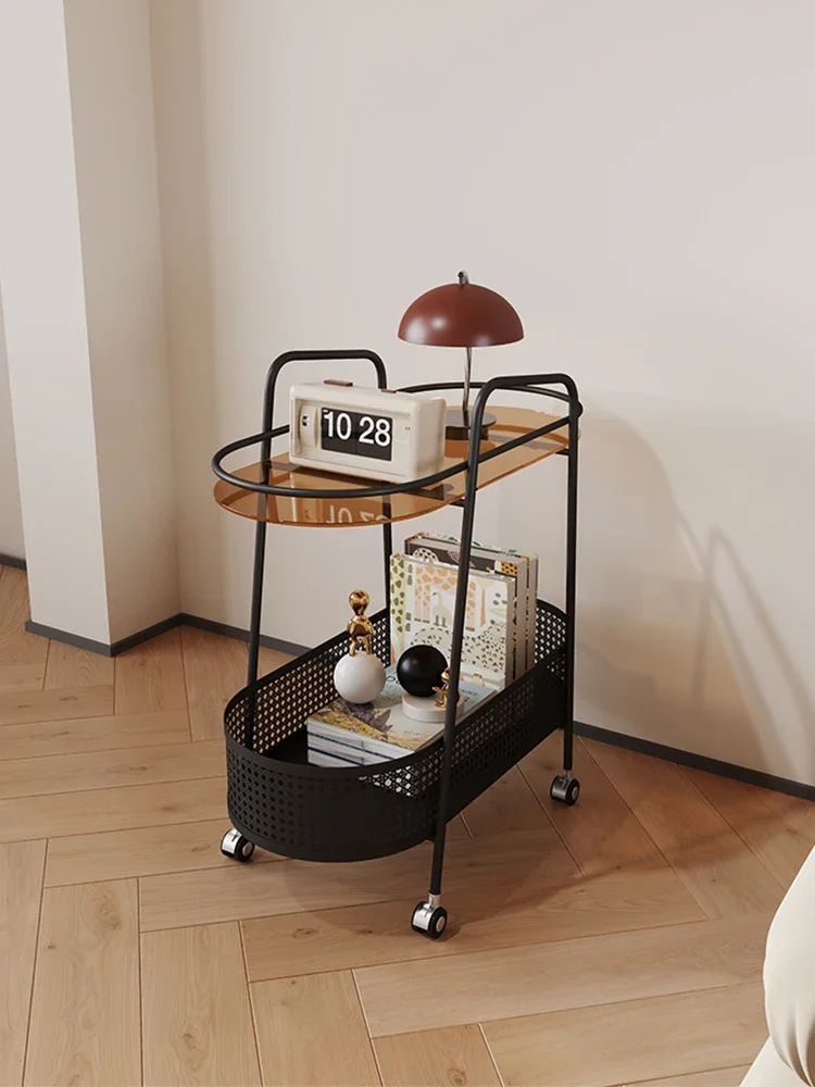 Ins Style with Wheel Living Room Salon Trolley Sofa Beside Bedroom Salon Trolley Carrello Attrezzi Beauty Storage Furniture ZTST