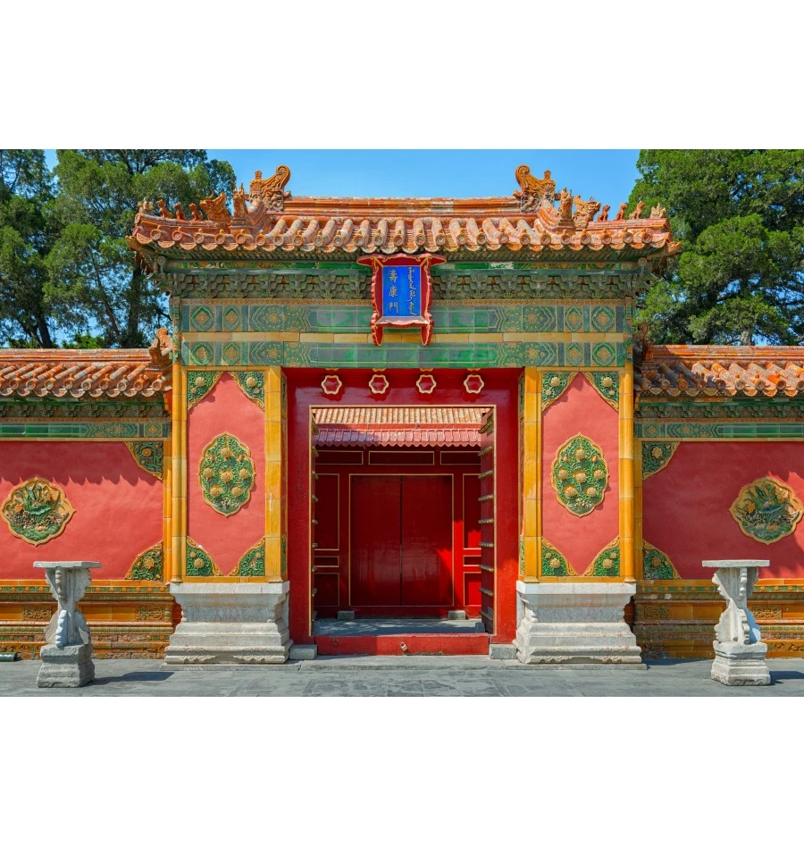 Chinese Style Backdrop for Photography Traditional Chinese Classical Ancient Building Pavilion Screen Landscape Photo Background