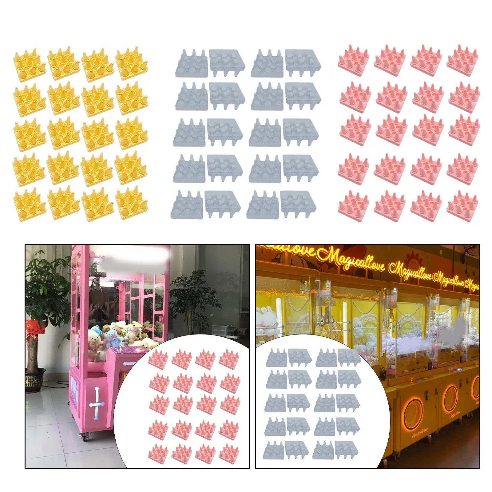 20 Pieces Crane Machine Base Pad DIY Parts Replacement Claw Machine Bottom Board