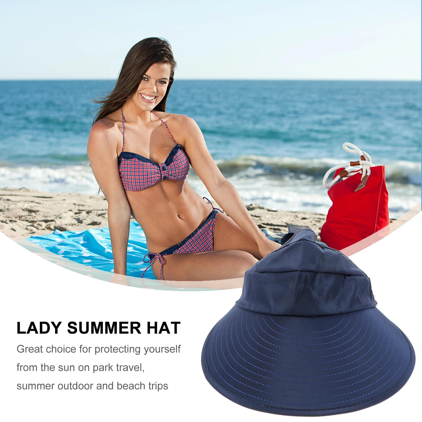 

Sun Visor Hats Womens Packable Beach Protection Cotton Summer for Miss Women's & Caps