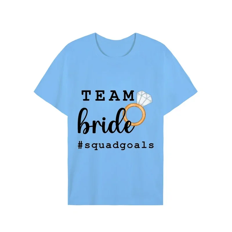 Wedding Hen Bride Squad Party top Team Bride T-Shirt Bridal Party damigelle d'onore EVJF magliette maglietta estiva per abbigliamento donna