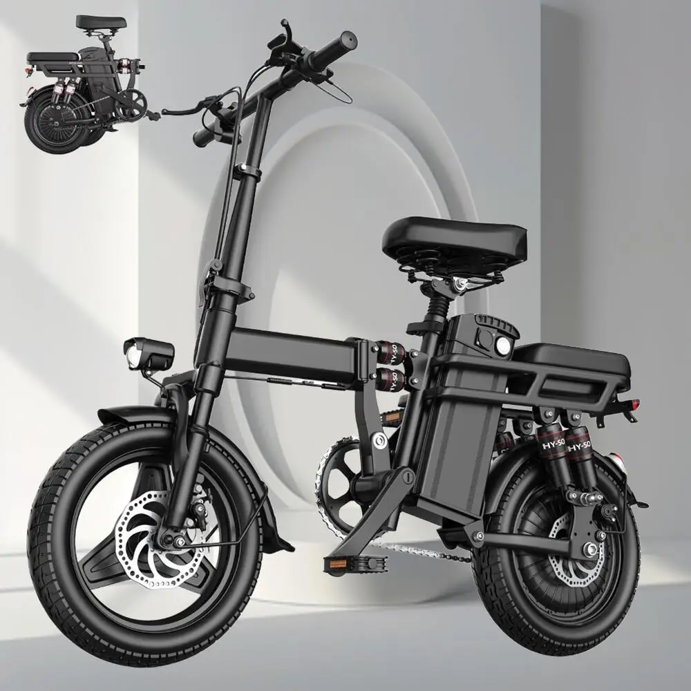 

14inch 500W Electric Motorcycles Folding Bike 48V 20AH/15AH/10Ah Removable Battery Ideal For Commuter Electric Motorcycles Bikes