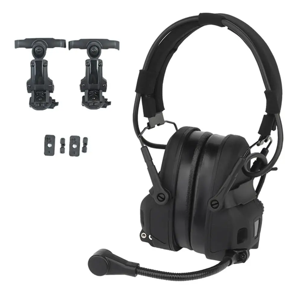 New Gen 6 Tactical Headset Communication Headphone Head Mounted Tactical Earphone Silicone Earmuffs (No Pickup)