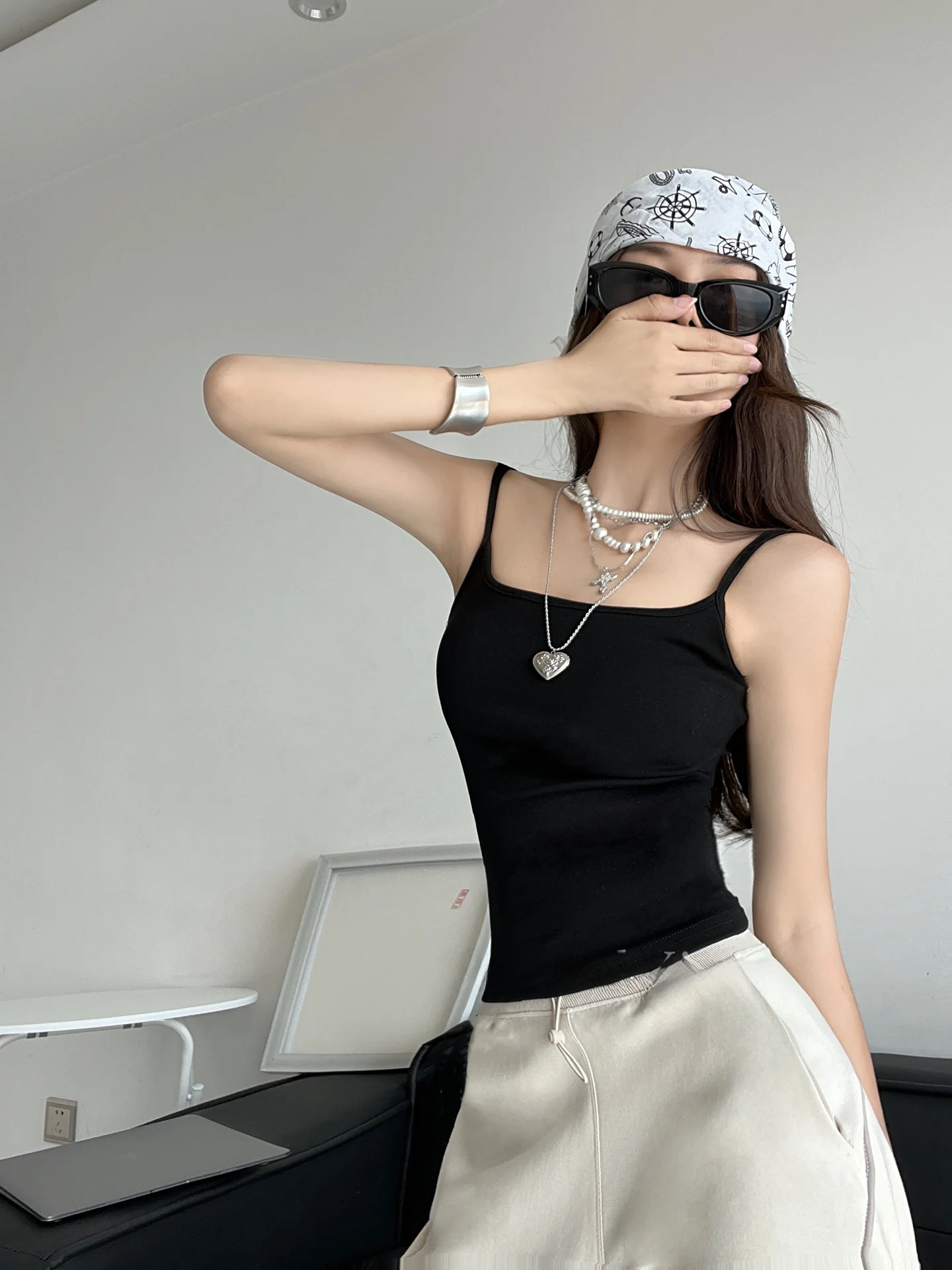 Good Fit Bal Home Leisure Slimming Women's Vest Top Quali Chest Pad Four Seasons Match Bal Strap Home Vest Sports