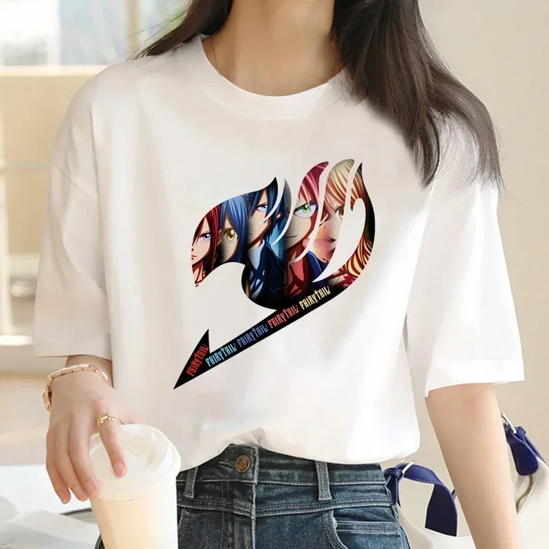 Fairy Tail Tshirt T-shirt Women Kawaii Tumblr Couple Clothes White Tshirt Streetwear Fashion Fan Essentials Daily Casual Tee