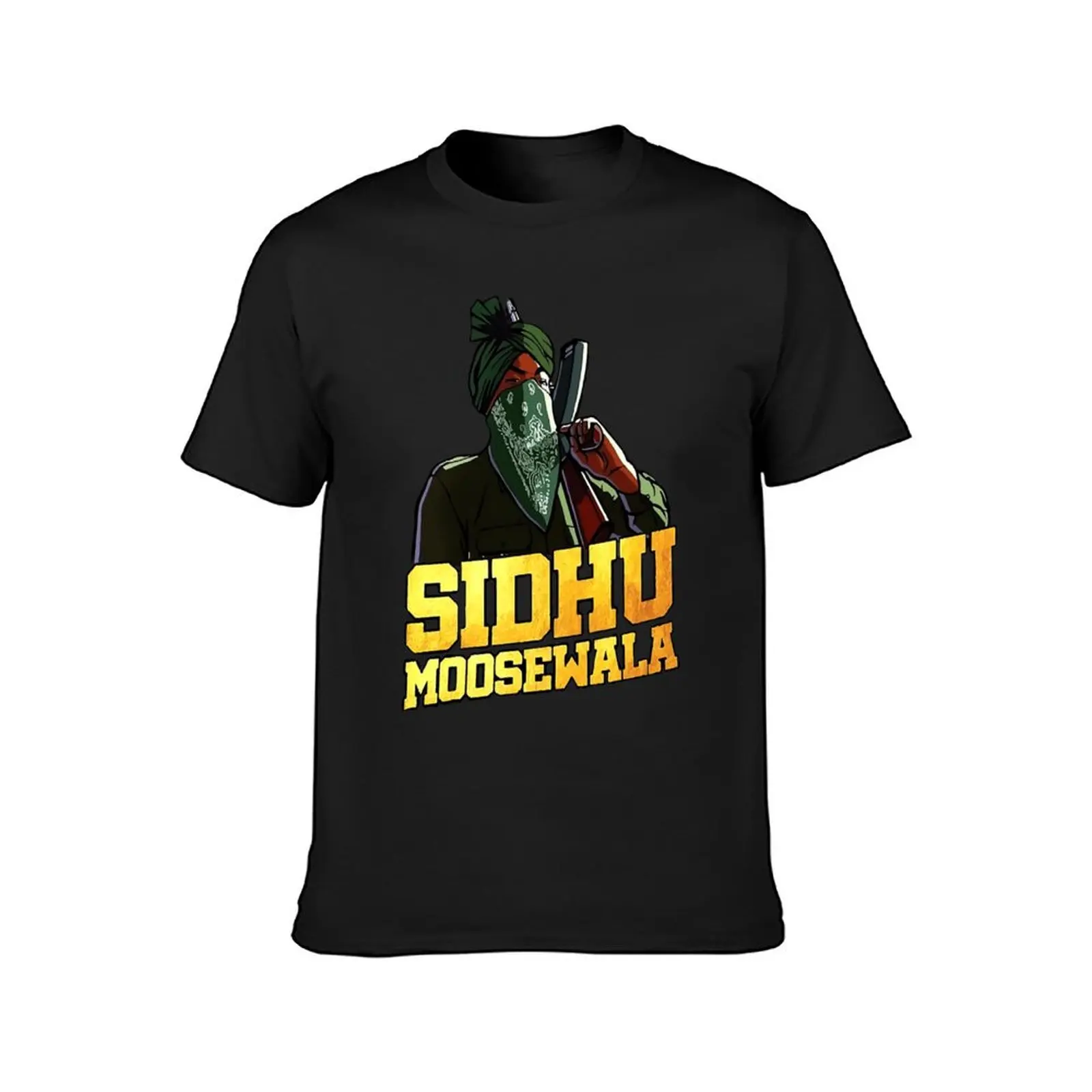 Sidhu Moosewala Art Gun Classic T-Shirt quick-drying funnys t shirts for men cotton