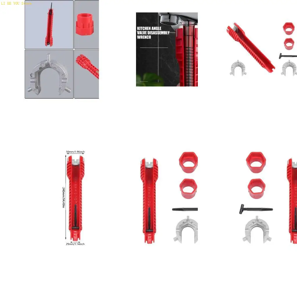 W3JE Quality Multifunctional Sink Bathroom Wrench Household Plumbing Installation Tool For Effective Bathroom Plumbing Tasks