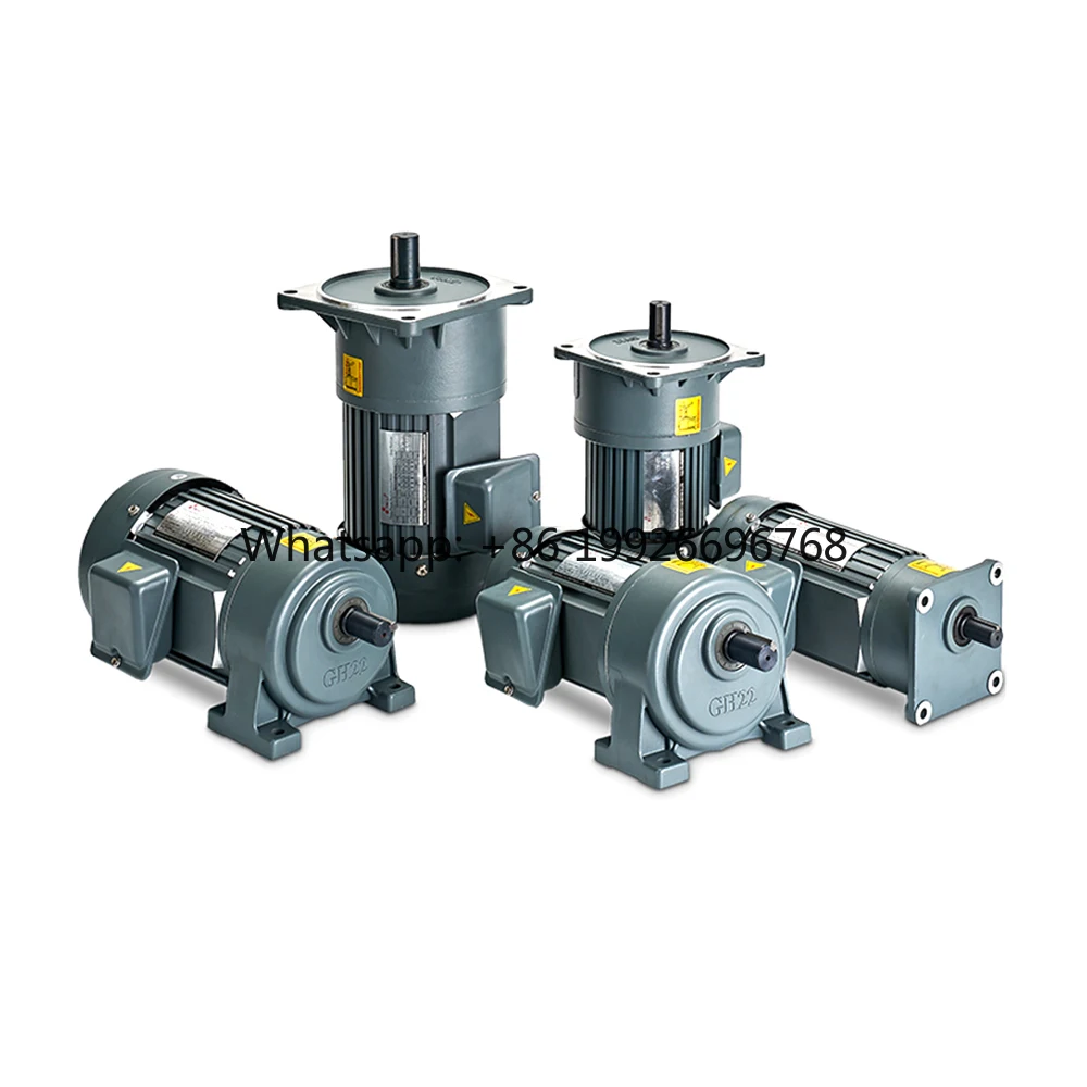 

Высокомоментный малогабаритный редукторный двигатель переменного тока 200 Вт, вертикальный и горизонтальный, выходной вал 18 мм, 22 мм, 28 мм, передаточное число: 3:1 ~ 200:1