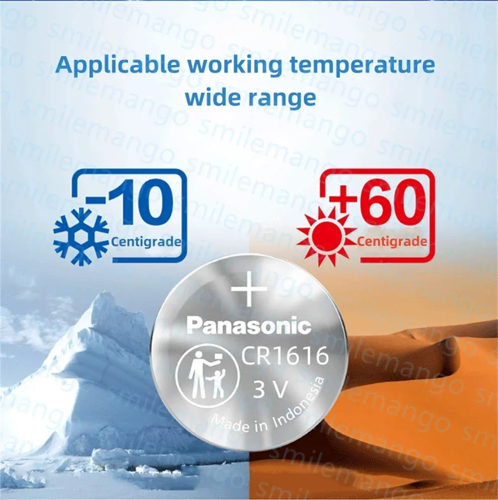 الأصلي باناسونيك CR1616 زر عملة خلية DL1616 5021LC CR 1616 3 فولت بطارية ليثيوم لمشاهدة آلة حاسبة عن بعد مفتاح السيارة #2