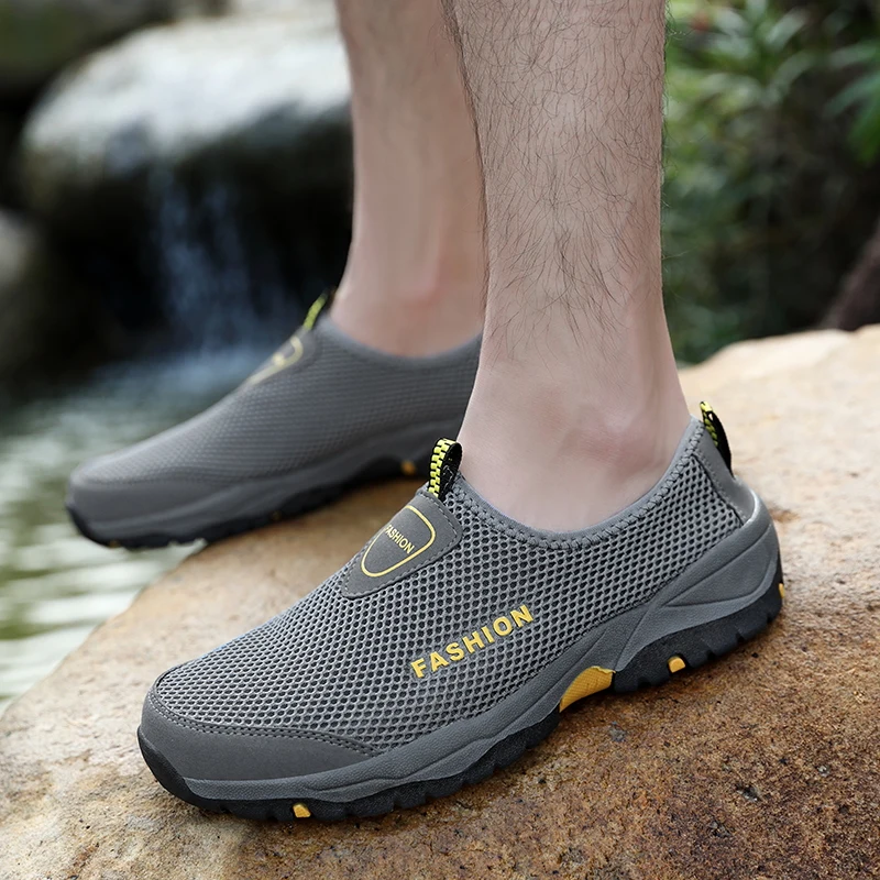 

Men's Quick Drying Sandals 2025 Outdoor Sliding Breathable Mesh Shoes Unisex Ankle Sandals Hiking and Mountaineering Summer
