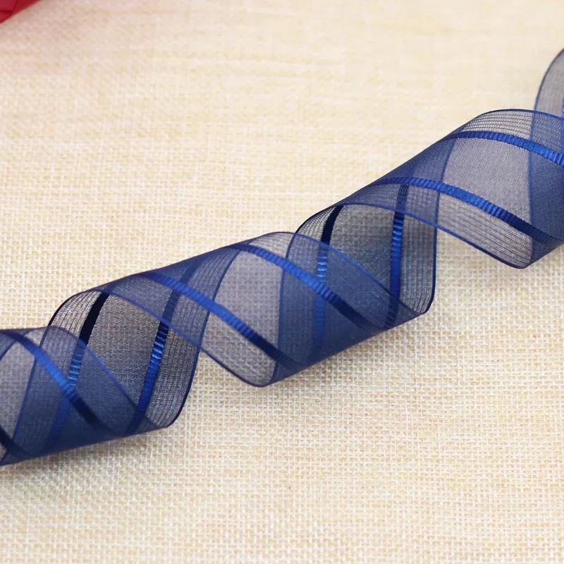 5 metri/lotto 38mm Stampato Della Banda Bordata Nastro di Organza Decorazione di Cerimonia Nuziale A Casa Confezioni Regalo Accessori di Abbigliamento FAI DA TE Materiale