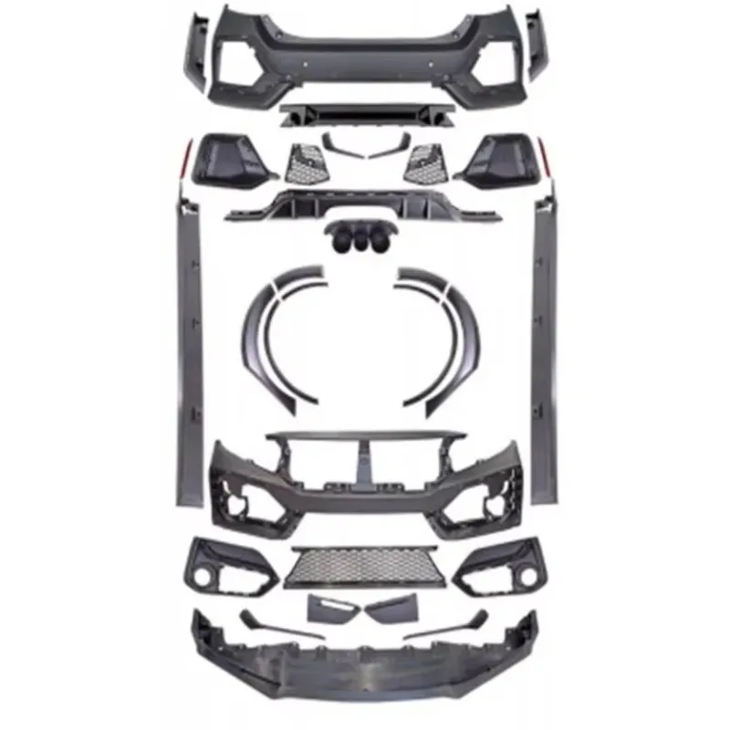 

Black Carbon Car Body Kits Type R Front Rear Bumper Car Accessories for HONDAS civic 2019 2020 2021