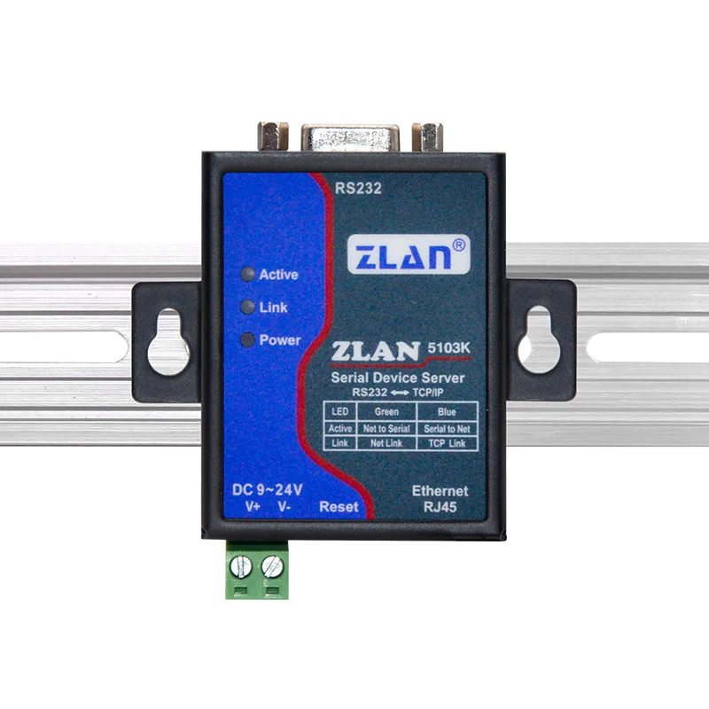 ZLAN5103K Ethernet RJ45 to RS232 RS485 RS422 Serial Converter TCP/IP Communication & Networking Product