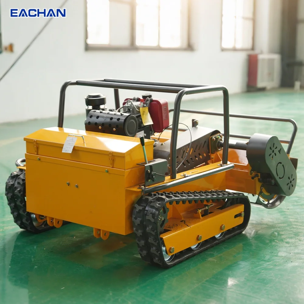 Remote Control Lawn Mower Tracked Brush Mower All Terrain Slope Mowing EPA CE Certified Vegetation Management Brush Clearing