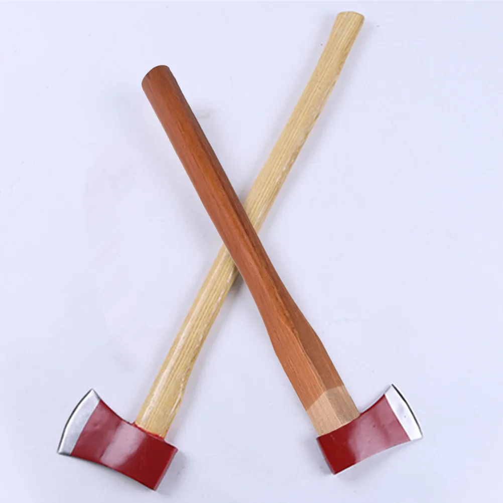 

2 шт. деревянных рукояток для топора, прочные, с нескользящим покрытием, практичные, для использования на улице, аксессуар для топора, долговечная деревянная деталь