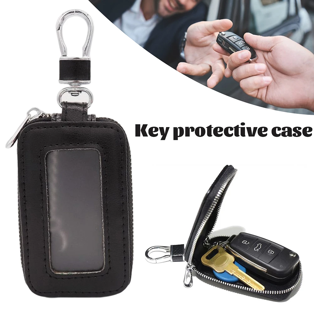 Mini Leather Car Key Case Multipurpose Car Key Protective Cover Outdoor Travel Key Protection Sleeve Remote Control Car Key Bag