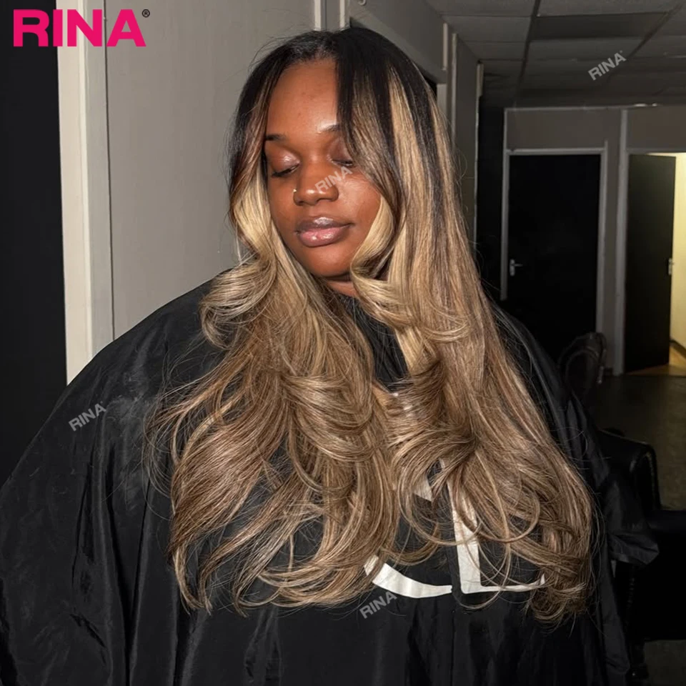 

Парик из натуральных волос с эффектом омбре и волнистыми прядями, 13x4, 13x6, с кружевной передней частью, светлый блонд, 180% плотность, предварительно выщипанный, для женщин