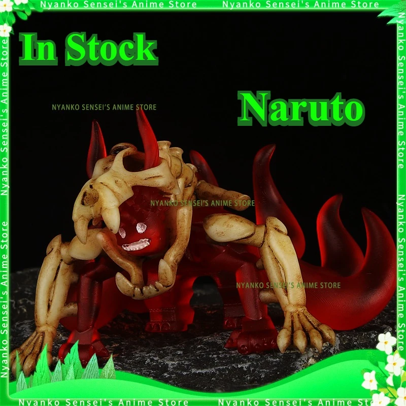 En stock Naruto Modo Chakra de seis colas Kyubi Red Ver. Kit de construcción de modelos de esqueleto, figuras de Anime, muñecos de juguete, regalo coleccionable