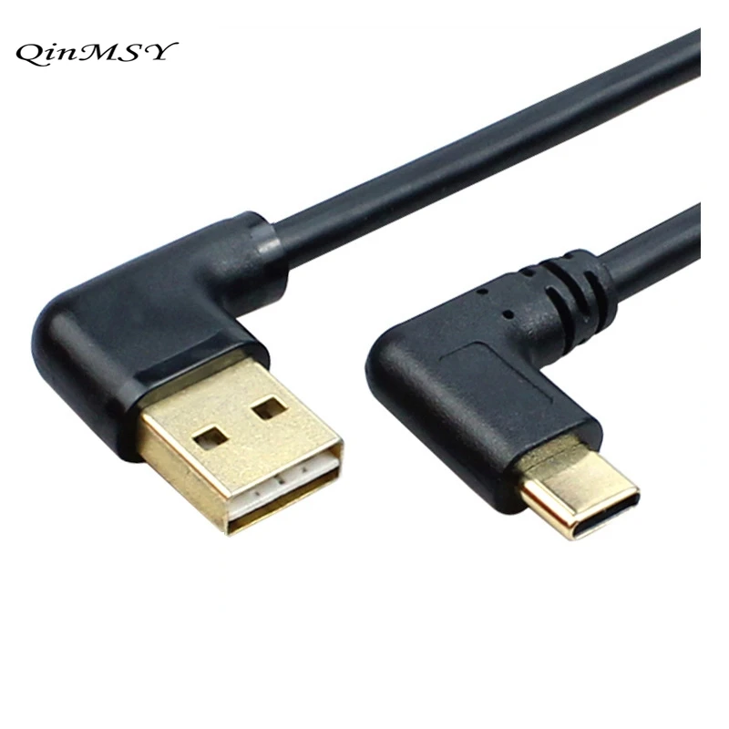 

Reversible USB-C Type C To USB 2.0 90 Degree Left & Right&UP&Down Angled Data Cable For VR Mac & Tablet & Cell Phone 25cm 1m