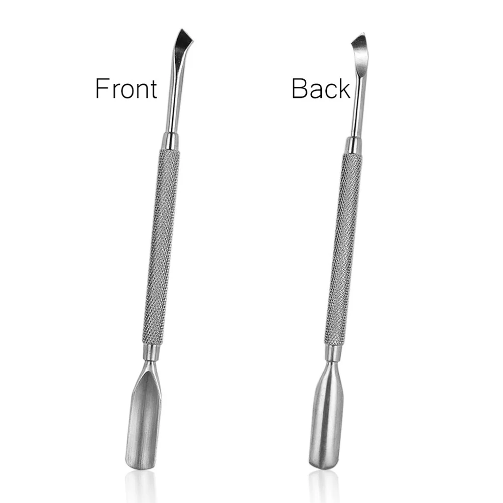 Stainless Steel Dead Skin Pusher Double-End Nail Cuticle Remover Tool For Manicure Pedicure Care Nail Art Polishers Exfoliating