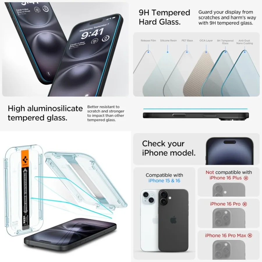 

Tempered Glass Screen Protector [GlasTR EZ FIT] designed for [2 Pack