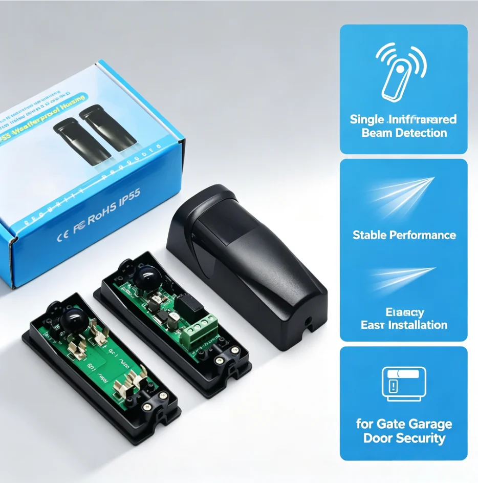 Wireless Automatic Gate Mini Infrared Safety Photocell Beam Sensor for 12-24V AC/DC IP55 Safety Sensor