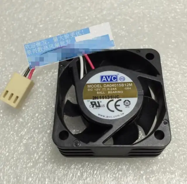 AVC DA04015B12M 064 DC 12V 0.24A 40x40x15mm 3-Wire Server Cooling Fan