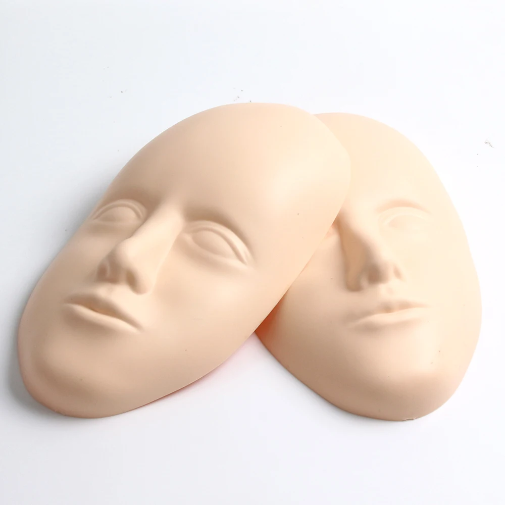 

2 шт./компл. 5D татуировка для лица, тренировочная голова, силиконовая тренировочная перманентная макияж, татуировка для губ, бровей, кожи, манекен, кукла, голова для лица