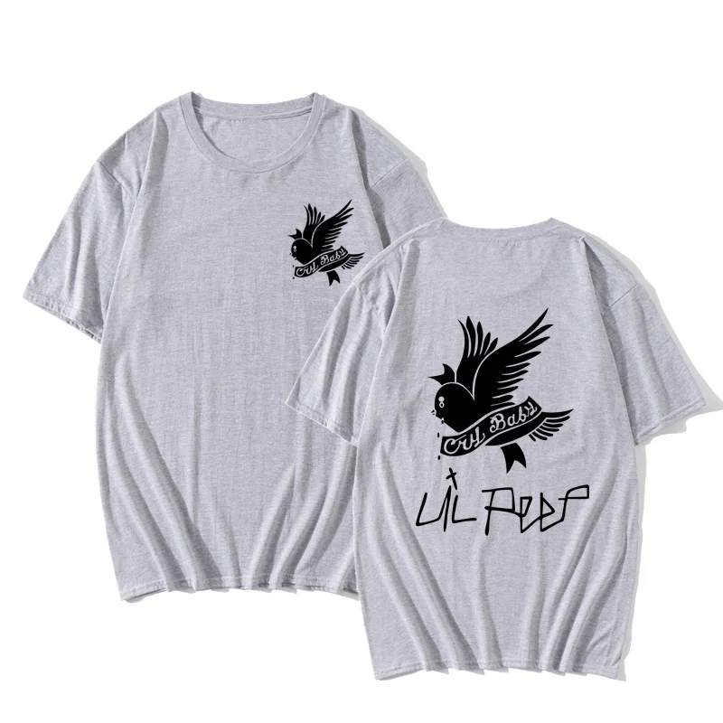 Lil Peep Hip-hop Singer Print Cotton T-Shirts Men Women Streetwear Short Sleeve T Shirt Oversized Harajuku Tees Top Man Clothing