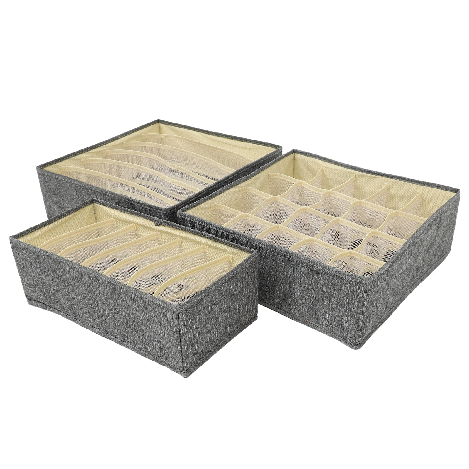 

3Pcs Underwear Sock Organizer Drawer Storage Box Clothes Organizer with Multiple Compartments Easy Access and Clean