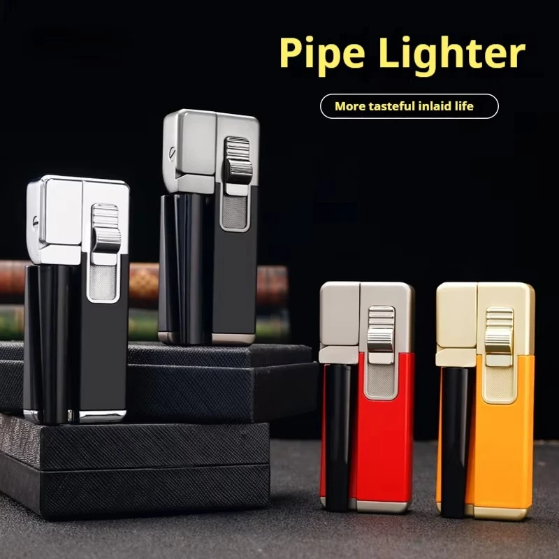 

Slanted Fire Open Fire Inflatable Lighter Smoke Pipe Dual-purpose Lighter, Cigarette Accessories,lighters for Smokers,Men's Gift