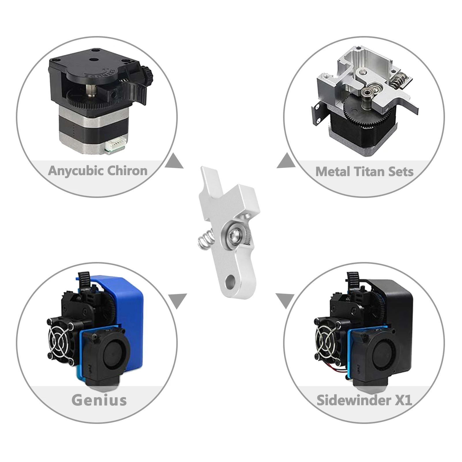 Upgraded 1.75mm CNC Metal Extruder Level Gear For Genius Sidewinder X1 X2 Hornet Titan Aero Extruder Idler Arm Gear