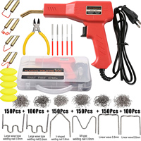 NEW 812Pc Car Bumper Repair Tool Kit 50W Plastics Welders Welding Gun Hot Staplers Machine Staple PVC Handy Body Dent Garage