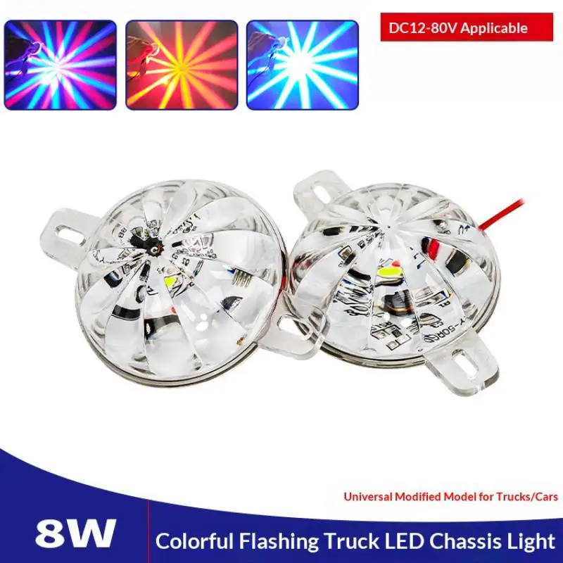 

DC 12-80V 8W LED Strobe Light Anti-Collision Undercarriage Light Waterproof Auxiliary Brake/Fog Lamp For Cars Moto ATVs Boats