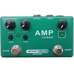 Mosky Amp Turbo Guitar Effect Pedal 2 In 1 Boost Overdrive Effects True Bypass