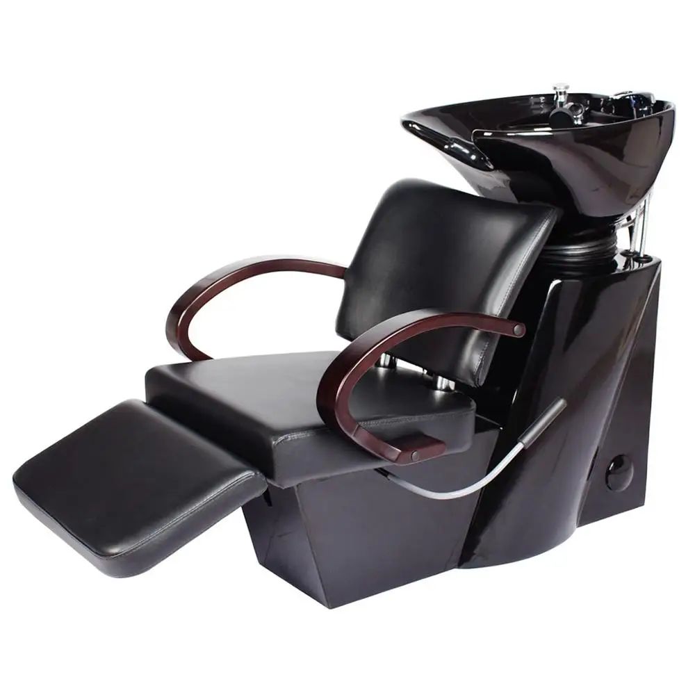 Salon Furniture Beauty Shampoo Basin Backwash Unit Lay Down Backwash Shampoo Units Chair Hair Washing Bed for Hairdressers