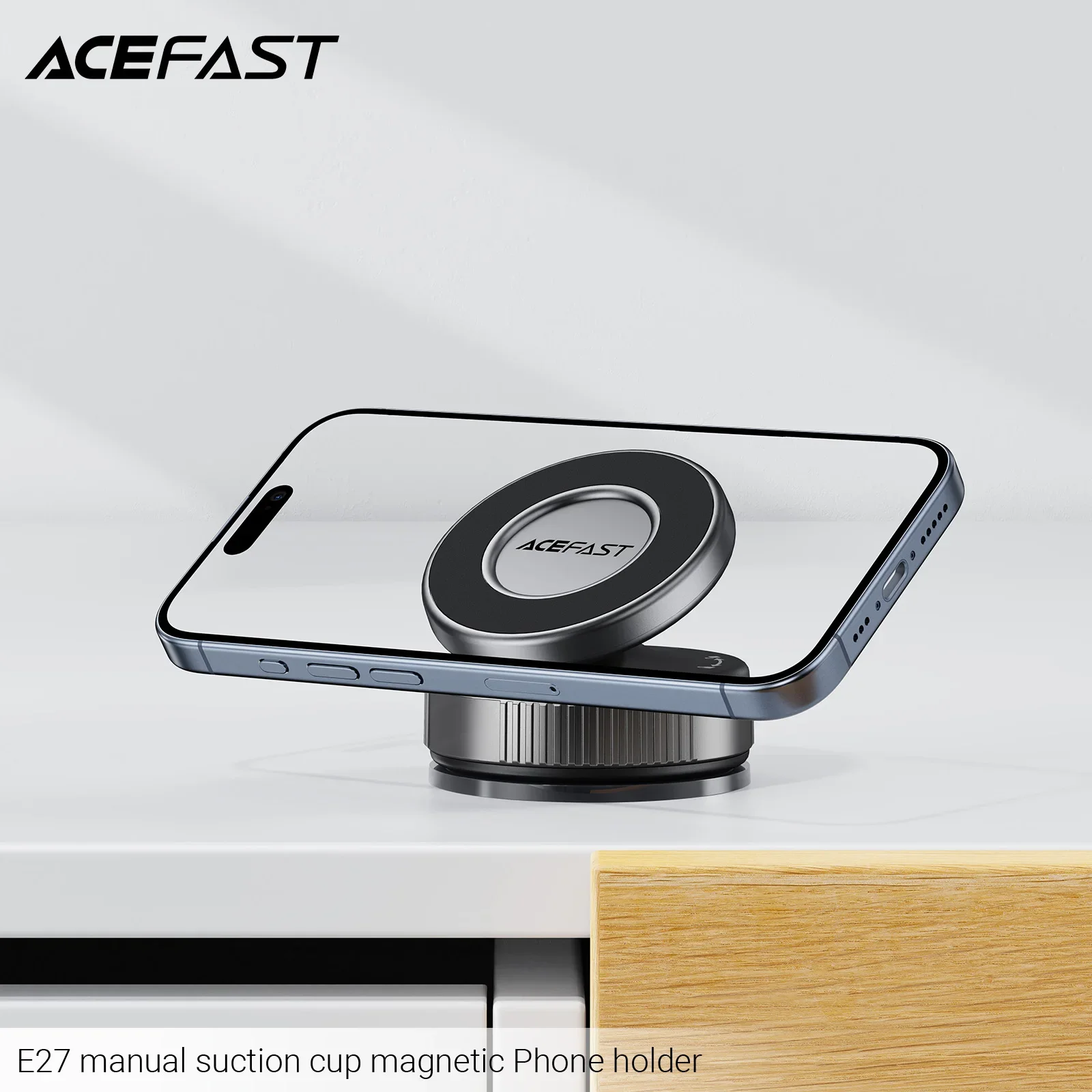 Hot Selling Vacuum Magnetic Car Phone Holder 360° Degree Rotating Wall-mounted Holder for iphone17/16 Samsung Huawei Xiaomi