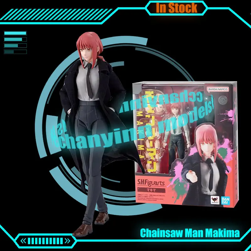 

Original Bandai Shf Chainsaw Man Anime Figure Makima Denji Action Figurine S.H.Figuarts Statue Collectiom Makima Decor Model Toy