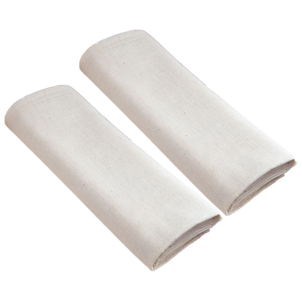 

2 Pcs Filter Cloth Reusable Strainer Fine Delicatessen Cotton Fabric Cheesecloth