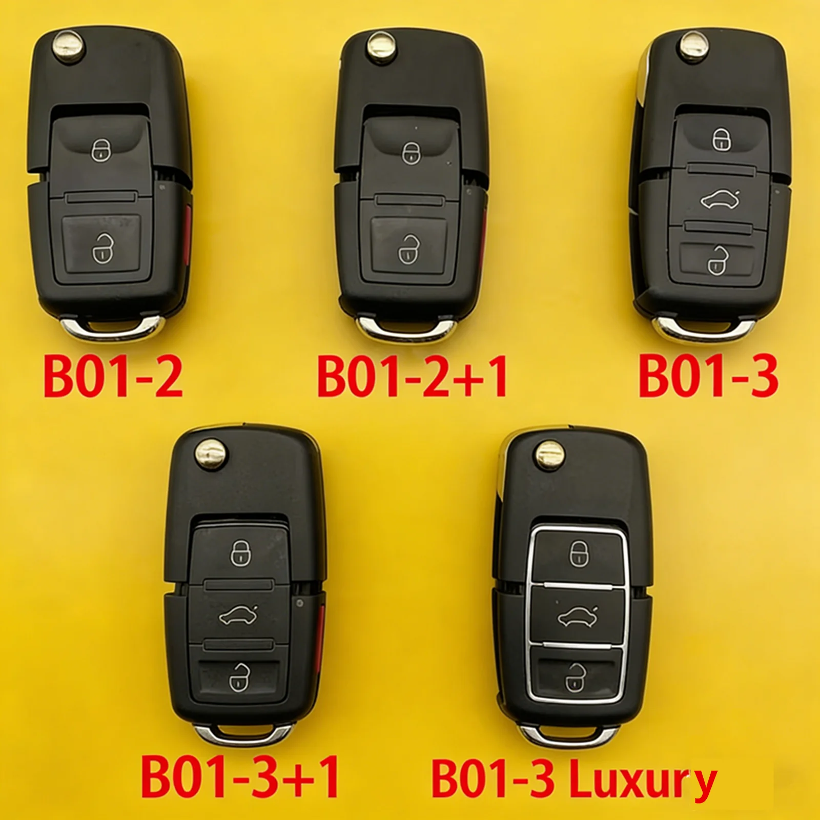 

Best seller 5Pcs KEYDIY B Series KD Remote Key B01-3 luxury , B01-2, B01-2+1, B01-3 ,B01-3+1 for KD900 KD-X2 KD-MAX
