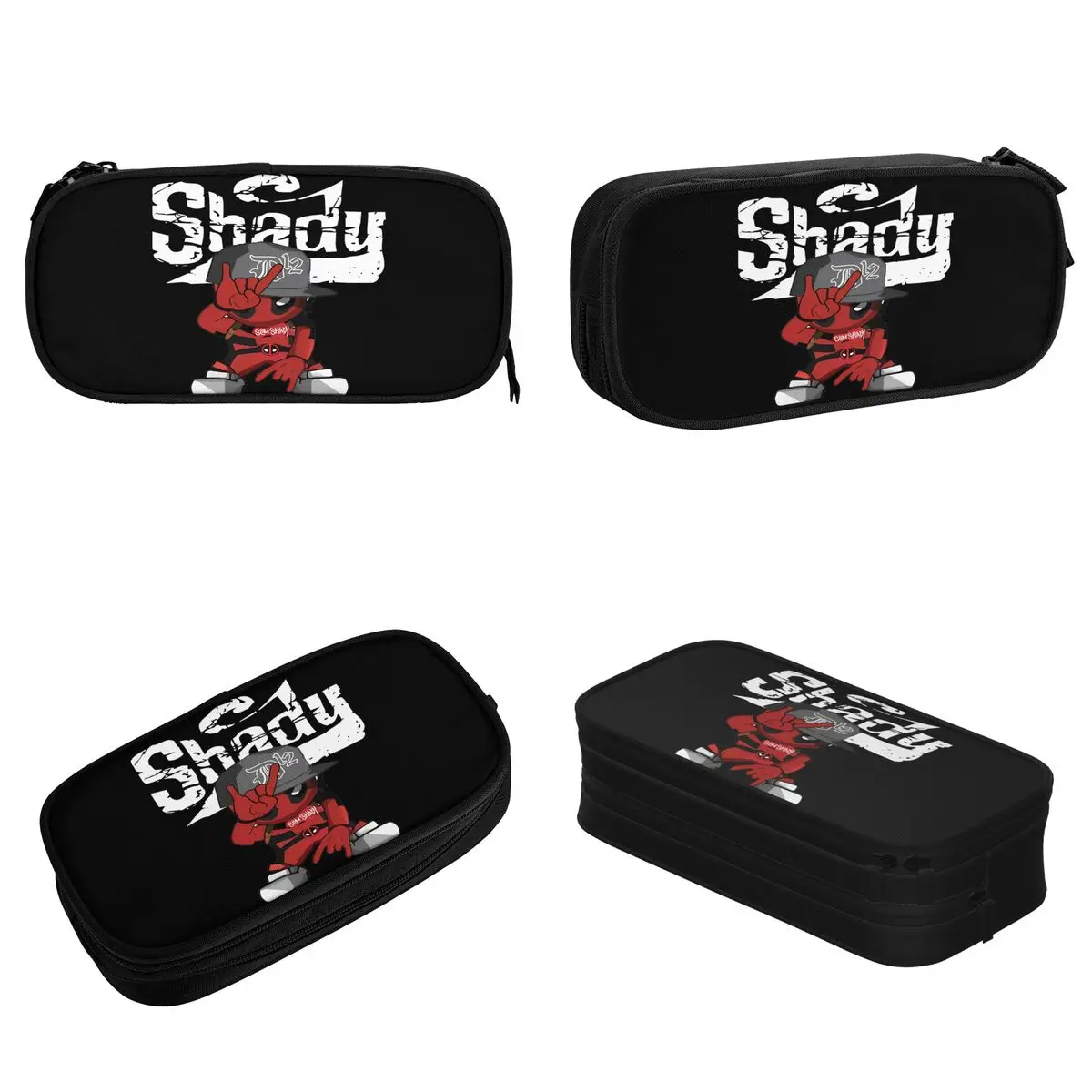 Eminem Slim Shady Pencil Cases Lovely Hip Hop Music Album Pen Box Bag for Student Large Storage School Supplies Gift Pencilcases