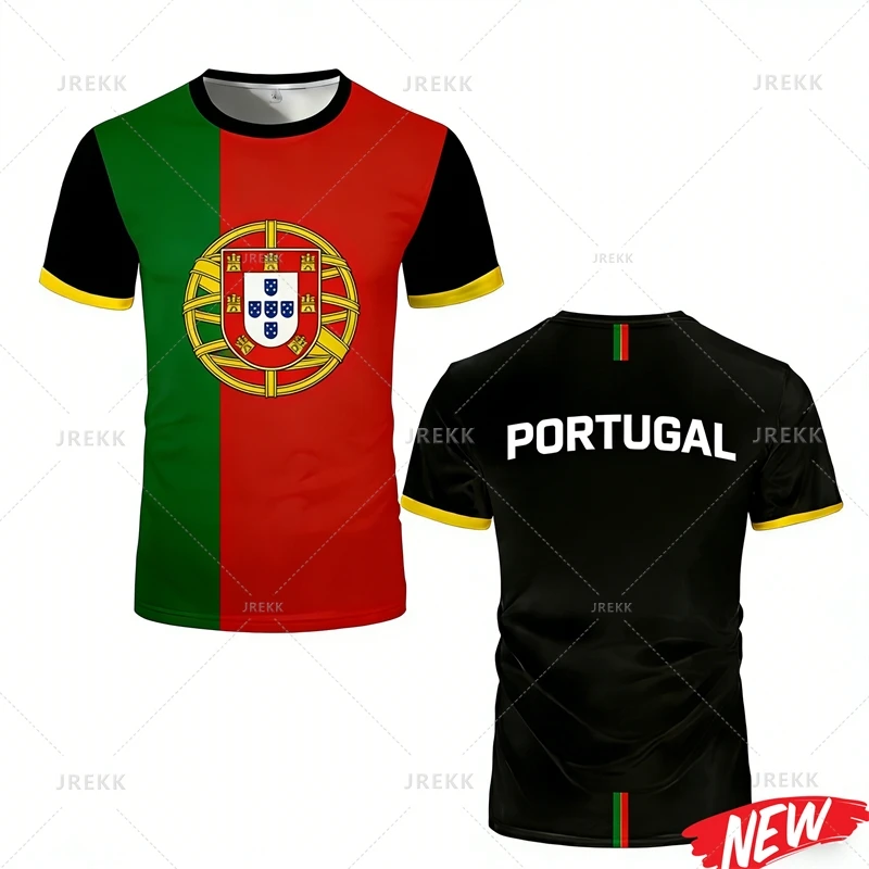 Portugal Flag Men's 3D Printed T-Shirt