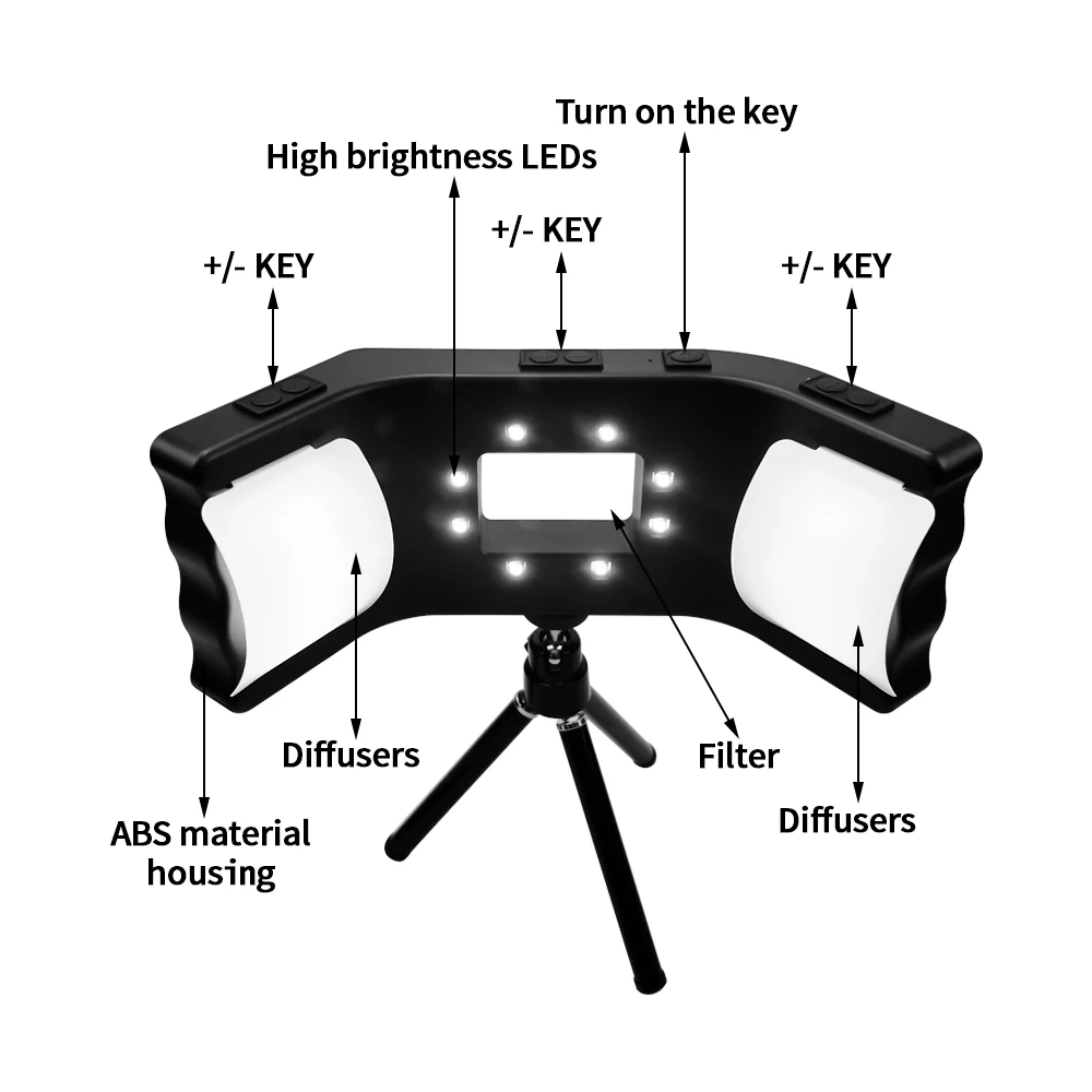 ทันตกรรมการถ่ายภาพช่องปากบรรจุโคมไฟ LED อุปกรณ์การถ่ายภาพไฟฉายสําหรับทันตกรรมจัดฟัน Treatment Oral Flash Light