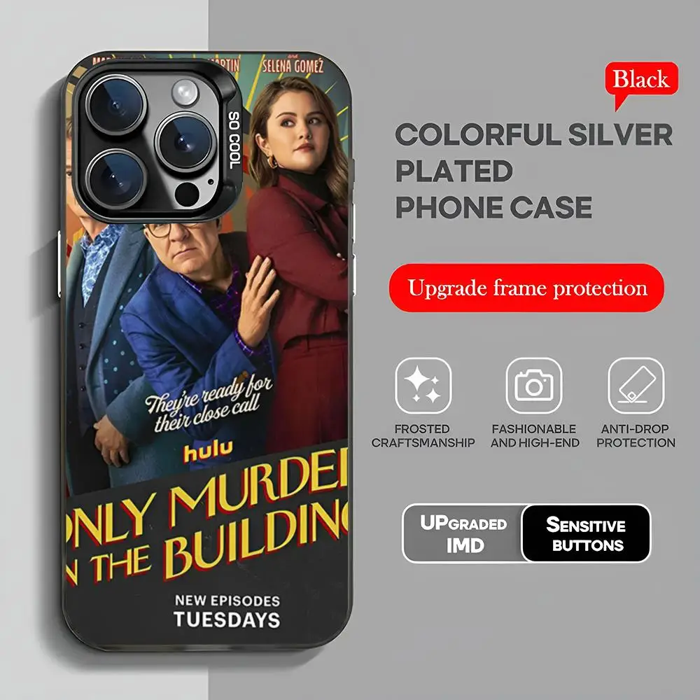 O-Only M-Murders In The B-Building Phone Case 2024 IMD Case لهاتف IPhone 16 15 Pro XR XS 7 8 Plus SE2024 هاتف ملون مقاوم للصدمات F