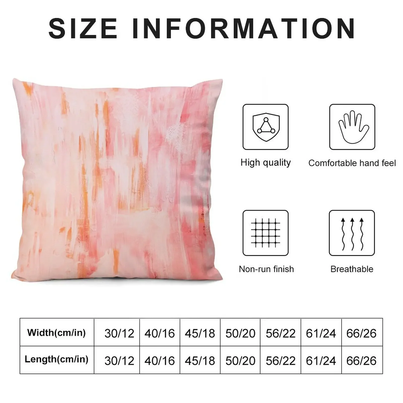 Abstract painting icicles and clouds pink peach Throw Pillow Decorative Sofa Cushions pillow cover luxury pillow