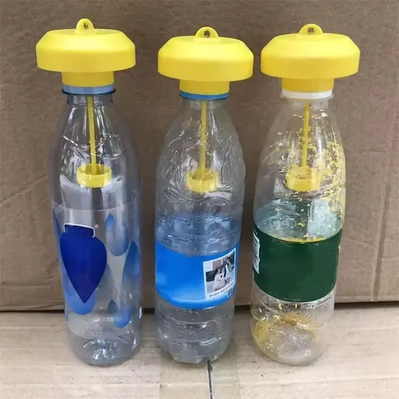 

10PCS Fruit Killer Plastic Yellow Drosophila Trap Fly Catcher Pest Insect Control For Home Farm 6*6*2Cm